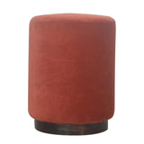 Brick Red Footstool with Gold Base-6