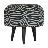 Zebra Nordic Style Footstool-1