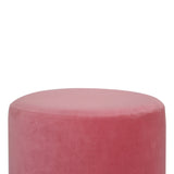 Large Pink Footstool with Gold Base-4