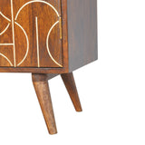 Chestnut Inlay Abstract Cabinet-5