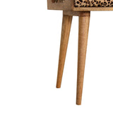 Leopard Velvet Tray Style Footstool-5