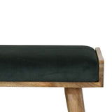 Emerald Velvet Tray Style Footstool-5