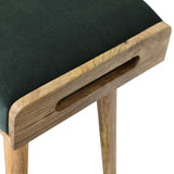 Emerald Velvet Tray Style Footstool-6