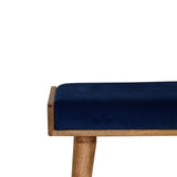 Royal Blue Velvet Tray Footstool-4