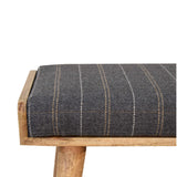 Pewter Tweed Tray Style Footstool-5