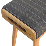 Pewter Tweed Tray Style Footstool-6