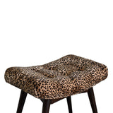 Leopard Print Curved Bench-9