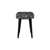 Zebra Print Deep Button Bench-9