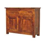 chestnut sideboard with 2 drawers