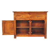 chestnut sideboard with 2 drawers