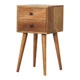 in3354 mini 2 drawer oak ish bedside