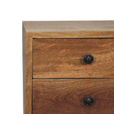 in3354 mini 2 drawer oak ish bedside