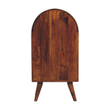 in3393 rounded top chestnut display cabinet