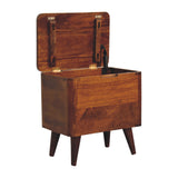 in3403 chestnut lid up storage stool