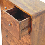 in3406 2 over 3 curved chestnut chest