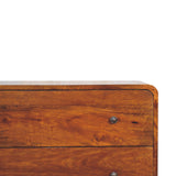 in3410 2 drawer curved chestnut chest