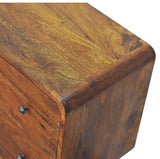 in3410 2 drawer curved chestnut chest