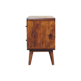 in3410 2 drawer curved chestnut chest