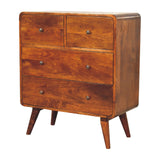 in3411 2 over 2 curved chesnut chest