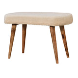 in3435 boucle cream nordic bench