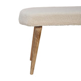 in3435 boucle cream nordic bench