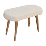 in3435 boucle cream nordic bench