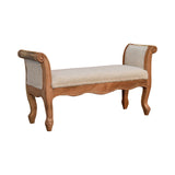 in3437 boucle cream french style bench