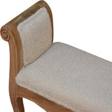 in3437 boucle cream french style bench