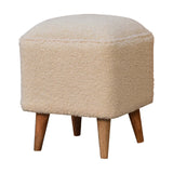 in3438 boucle cream squoval bench