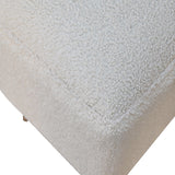 in3438 boucle cream squoval bench