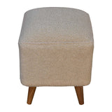 in3438 boucle cream squoval bench