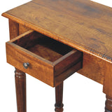 chestnut turned leg writing desk