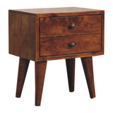 in3450 mini chestnut modern solid wood bedside