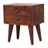 in3450 mini chestnut modern solid wood bedside