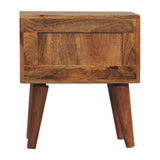 in3451 mini oak ish modern solid wood bedside