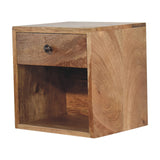 in3455 wall mounted mini classic oak ish bedside