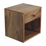 in3455 wall mounted mini classic oak ish bedside