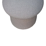 in3482 white boucle mushroom footstool