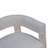 in3484 white boucle occassional chair