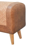 in3492 seagrass buffalo hide square nordic footstool