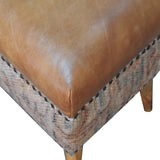 in3494 durrie printed washed buffalo hide square footstool