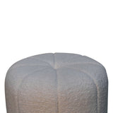 in3530 white boucle circus footstool