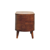 in3540 chestnut rounded lid up blanket box