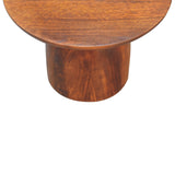 in3570 2 drawer curved oak ish coffee table