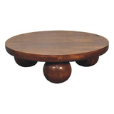 in3570 2 drawer curved oak ish coffee table