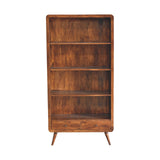 in3590 curved chestnut bookcase