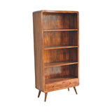 in3590 curved chestnut bookcase