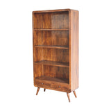 in3590 curved chestnut bookcase