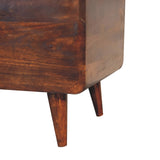 in3593 curved chestnut blanket box