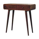 in3605 chestnut curved hallway table